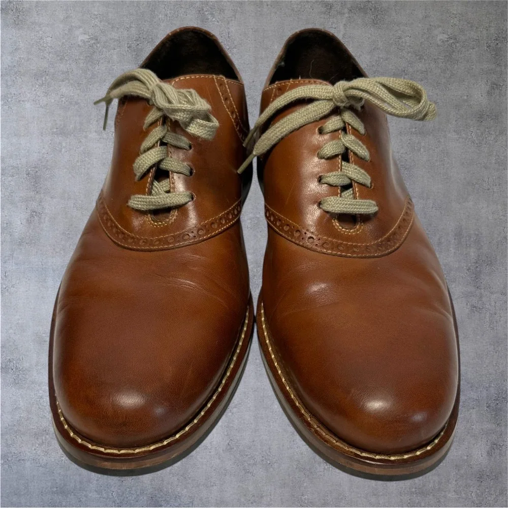 Cole Haan Drake‎ C10509 Oxford Shoes Mens 11 Brown Leather Lace Up Dress